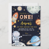 Invitation Espace extra-atmosphérique Premier anniversaire (Devant)