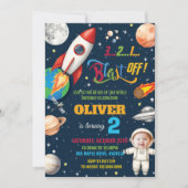 Invitation Espace extra-atmosphérique Rocket Planet Astronaut (Devant)