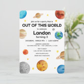 Invitation Espace extra-atmosphérique - Sorti de cet Annivers (Debout devant)