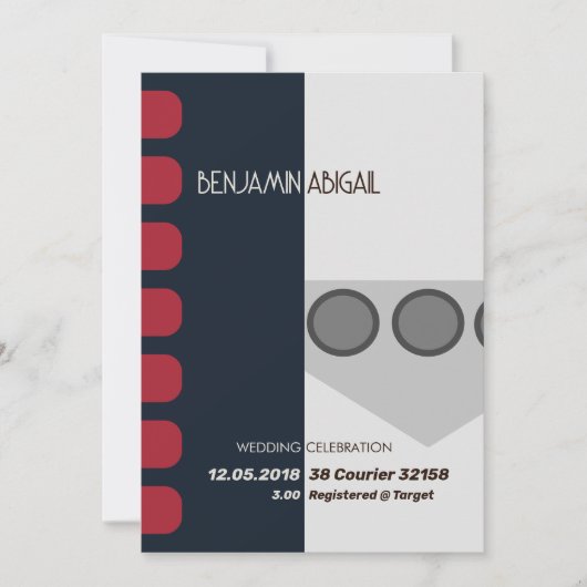 Invitation Espace Geek moderne Rouge et Princesse Minimal (Devant)