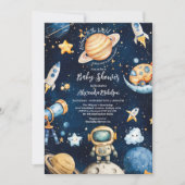 Invitation Espace moderne Espace extra-galaxie Baby shower (Devant)