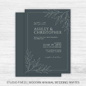Invitation Espace moderne Gris Foliting Mariage en ligne