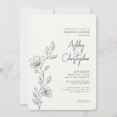 Invitation Espace moderne Gris Foliting Wedding shower en lig (Devant)
