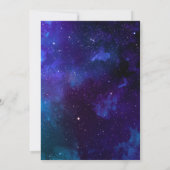 Invitation Espace naval. Les étoiles de nuit. Baby shower de  (Dos)