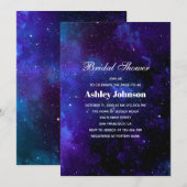 Invitation Espace naval. Les étoiles de nuit. Douche nuptiale (Devant / Derrière)