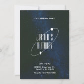 Invitation Espace Nuit Étoilée Univers Anniversaire (Devant)