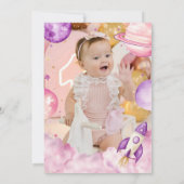 Invitation Espace Premier Voyage Autour Du Soleil Anniversair (Dos)