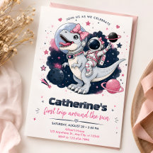 Espace Rose Dinosaure Première Anniversaire Fille