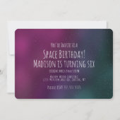 Invitation Espace simple Galaxie Anniversaire Main Drake Invi (Devant)