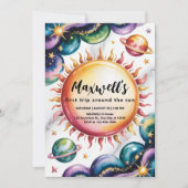 Invitation Espace Thème 1er anniversaire (Devant)