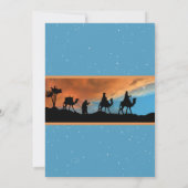 Invitation Espagne Bleu clair coucher de soleil Trois rois No (Dos)