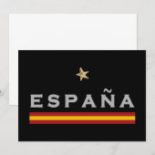 Invitation Espagne maillot de football drapeau espagnol (Devant / Derrière)