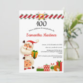 Invitation Espagne Père Noël & Mme Claus Noël 100 Anniversair (Debout devant)