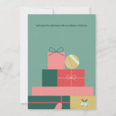 Invitation Espagne Retro Green Festive Cadeaux Noël (Dos)