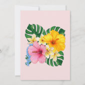Invitation Espagne Tropical Pink Aloha Luau 40e anniversaire (Dos)