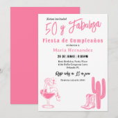 Invitation Espagnol 50 y Fabulosa Western Fiesta 50e annivers (Devant / Derrière)