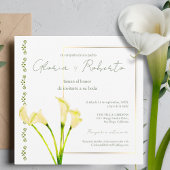Invitation Espagnol, Alcatraces y Oro Mariage minimaliste