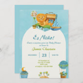 Invitation Espagnol Baby Boy Douche (Devant / Derrière)