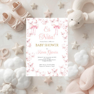 Invitation Espagnol Baby shower fille