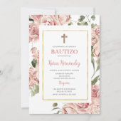 Invitation Espagnol Baptême Girl (Devant)