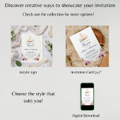 Invitation Espagnol Bautizo De Niña Lapin Floral Baby