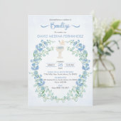 Invitation Espagnol Bautizo Invitacion Cute Chalice Baptême (Debout devant)