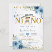 Invitation Espagnol Blue Charro Boy Es niñ o Baby shower (Devant)