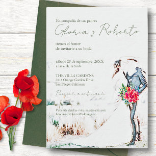 Invitation Espagnol, Boda Charro y Novia Mariage rustique