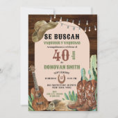 Invitation Espagnol Bottes Occidentales Cowboy Mexicaine Anni (Devant)