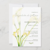 Invitation Espagnol, Despedida Soltera Flores, Fête des marié (Devant)