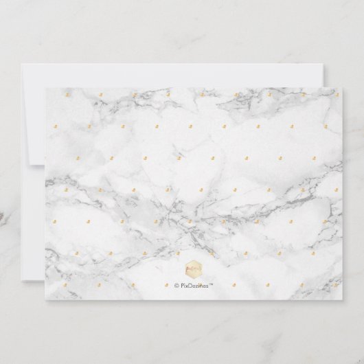 Invitation Espagnol Enregistrer la date Calendrier Marbre fau (Dos)