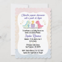 Espagnol/Español Baby shower Dinosaures Aquarelles