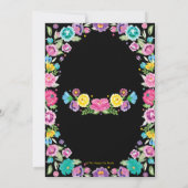 Invitation Espagnol Floral Fiesta Baby shower fille (Dos)