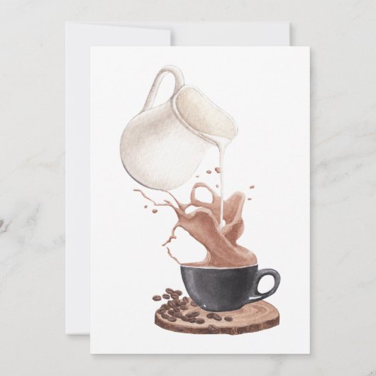 Invitation Espagnol Fun Coffee Splash 80e fête d'anniversaire (Dos)