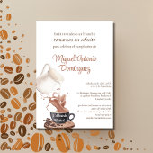 Invitation Espagnol Fun Coffee Splash 90e fête d'anniversaire