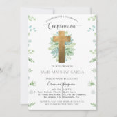 Invitation Espagnol, Garçon ou Fille, Confirmation de verdure (Devant)
