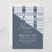 Invitation Espagnol Genre Révéler Garçon ou fille Plaid Blue (Devant)