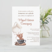Invitation Espagnol Great Coffee Splash 100e fête d'anniversa (Debout devant)
