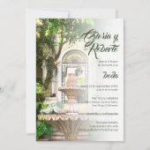 Invitation Espagnol, Hacienda & Doses Blanches Mariage mexica (Devant)