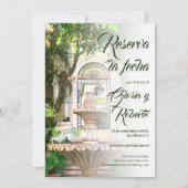 Invitation Espagnol, Hacienda Mariage Mexicain Enregistrer La (Devant)