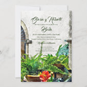 Invitation Espagnol, Hacienda Patio Mariage mexicain (Devant)