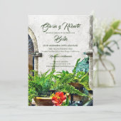 Invitation Espagnol, Hacienda Patio Mariage mexicain (Debout devant)