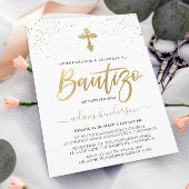 Invitation Espagnol Invitacion De Bautizo Gold
