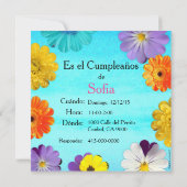 Invitation Espagnol : Invitación de cumpleaños/ Anniversaire (Dos)