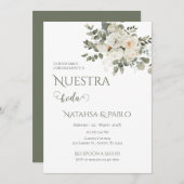 Invitation Espagnol Mariage de verdure (Devant / Derrière)