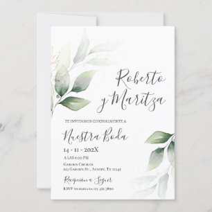 Invitation Espagnol Mariage de verdure