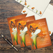Invitation Espagnol, Marigolds & Butterfly Mariage mexicain