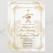 Invitation Espagnol Mexicain Charro Baptême & Anniversaire (Devant / Derrière)