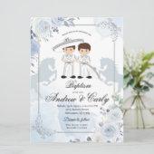 Invitation Espagnol Mexicain Twin Charro Baptême (Debout devant)