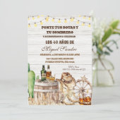 Invitation Espagnol Mexicain whiskey Occidental Cowboy Homme  (Debout devant)